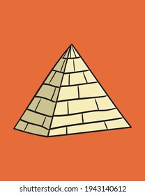 Ilustración vectorial de aislamientos piramidales sobre fondo blanco.