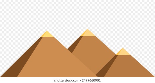 Ilustración vectorial de pirámides sobre fondo transparente
