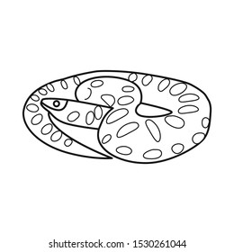 Vector illustration of python and reptile logo. Web element of python and long vector icon for stock.