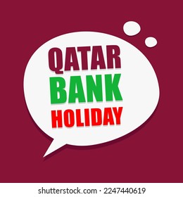 Vector illustration of Qatar Bank Holiday with Flat Style Design
