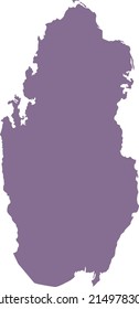 Mapa de la ilustración vectorial de Qatar