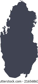 Vector Illustration of Qatar map