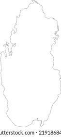 Vector Illustration of Qatar map