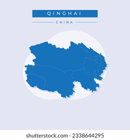 Vector illustration vector of Qinghai map China