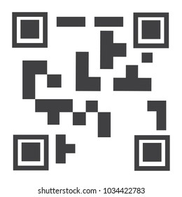 Vector illustration qr code sample. Bar code. Qr code icon