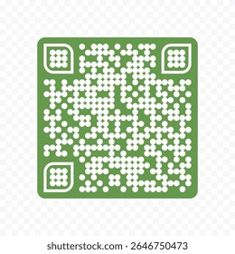 Ilustração vetorial da amostra de código QR. Rótulo digital legível por câmera de telefone celular resposta rápida, digitalização e tecnologia.