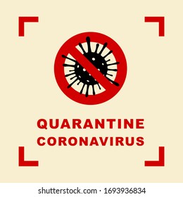 Vector Illustration quarantine for coronavirus infection
