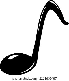 Vector Illustration Of Quaver Musical Note