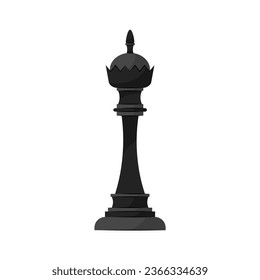 Vector illustration of a queen chess piece in flat style on a white background.