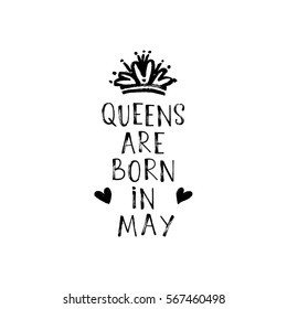 Vector Illustration Queens Born May Hand Stock Vector (Royalty Free ...