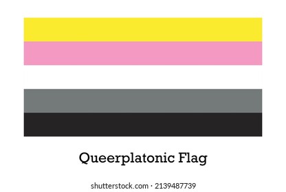 Vector illustration of queerplatonic flag on white background