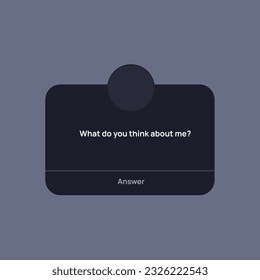 Vector illustration question box interface simple design