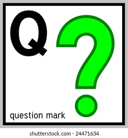 Vector illustration of question mark and english letter "Q". Does not contain any effects like gradients, blends and so on. File format EPS (AI8 compatible).