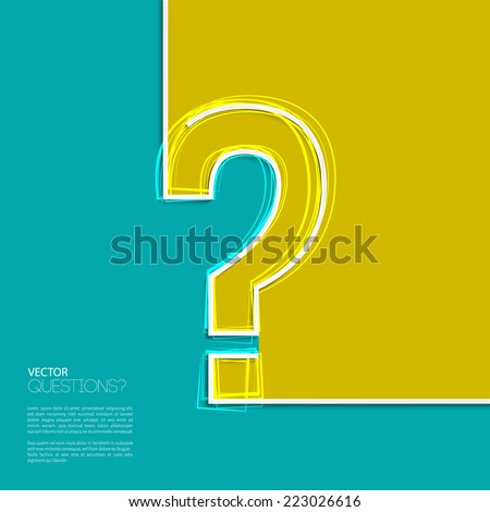 Vector illustration. Question mark icon in flat design.