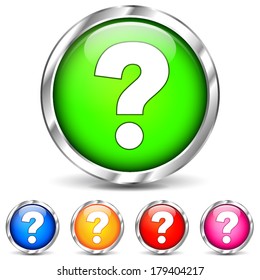 vector illustration of question mark icons on white background