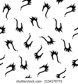 Vector illustration. Question mark seamless pattern. Seamless vector pattern with hand-drawn question marks. Monochrome hipster background. Hand drawn black punctuation marks.
