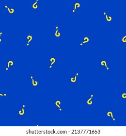 Vector illustration. Question mark seamless pattern. Seamless vector pattern with hand-drawn question marks. Grunge hipster background. Black punctuation marks, hand drawn.