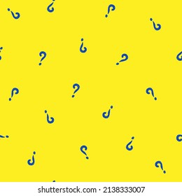 Vector illustration. Question mark seamless pattern. Seamless vector pattern with hand-drawn question marks. Grunge hipster background. Black punctuation marks, hand drawn.