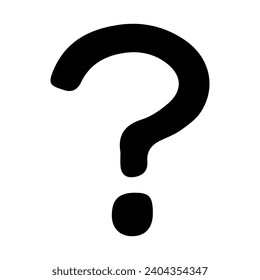 Vector illustration. Question mark silhouette. Sticker.