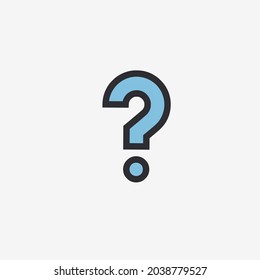 Ilustración vectorial del símbolo del signo de interrogación