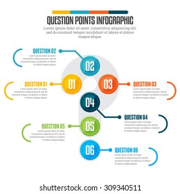 Vector Illustration Of Question Points Infographic Design Element.