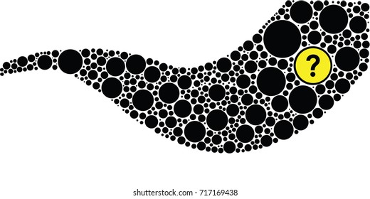 vector illustration of questions mark in small and big bubbles in wave shape for decorative designs