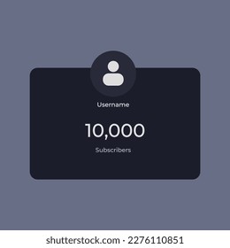 Vector Illustration quick count subscribers design template. Youtube notification. Subscribers increase.