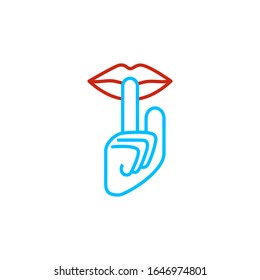 Vector illustration, quiet icon template