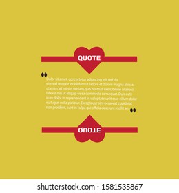 Vector illustration. quote template. Typography design. Quote text poster.