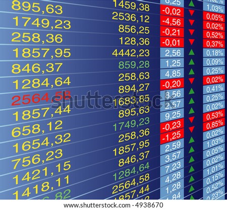 vector illustration of quotes at the stock exchange