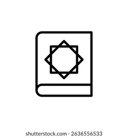 Vector illustration of an Quran icon on a white background