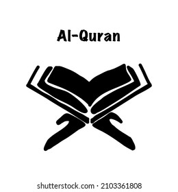 Vector illustration, Quran isolated on white background.