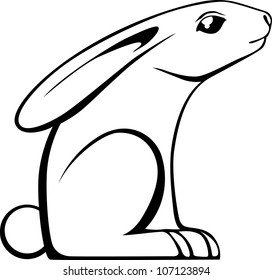 Vector illustration of a rabbit