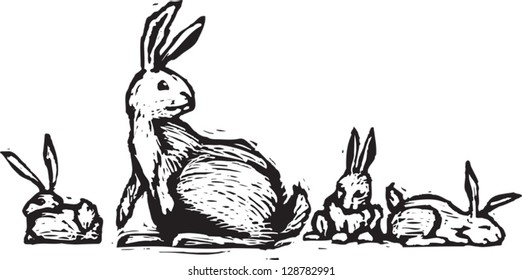 Vector illustration of rabbit