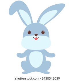 Vector illustration of rabbit animal cartoon character