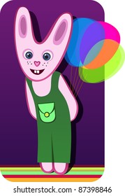 A vector illustration of a rabbit. Can be scaled without quality loss.