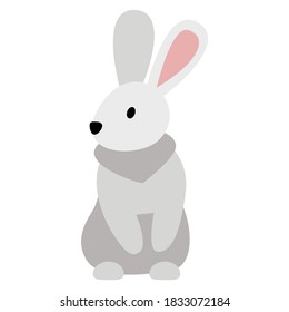 Ilustración vectorial del conejo. Icono de animal lindo. Bien por mascota, logo, zoológico, afiche