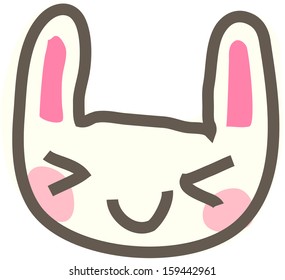 Vector illustration of rabbit head