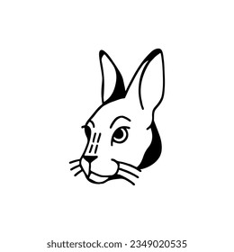 vector illustration of rabbit head
