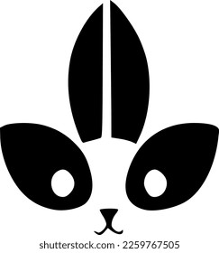 vector illustration of rabbit head shape