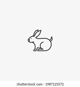 Ilustración vectorial de un icono de conejo