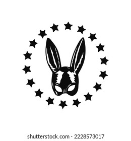 ilustración vectorial de una máscara de conejo