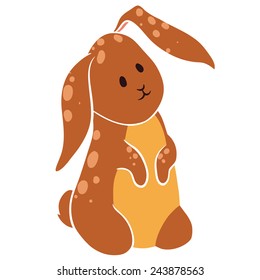Vector illustration of rabbit on white background