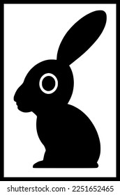 vector illustration of rabbit shape