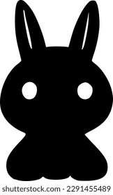 vector illustration of rabbit shape