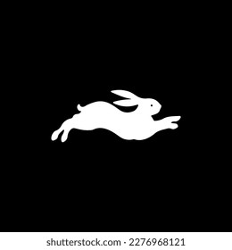 vector illustration of a rabbit silhouette