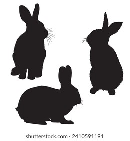 Vector Illustration of Rabbit Silhouette