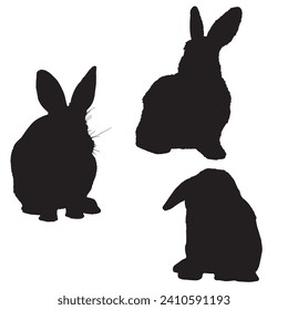 Vector Illustration of Rabbit Silhouette