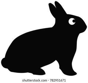 Vector illustration of a rabbit silhouette