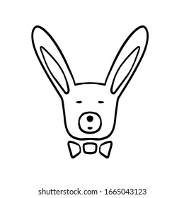 vector illustration rabbit simple drawing